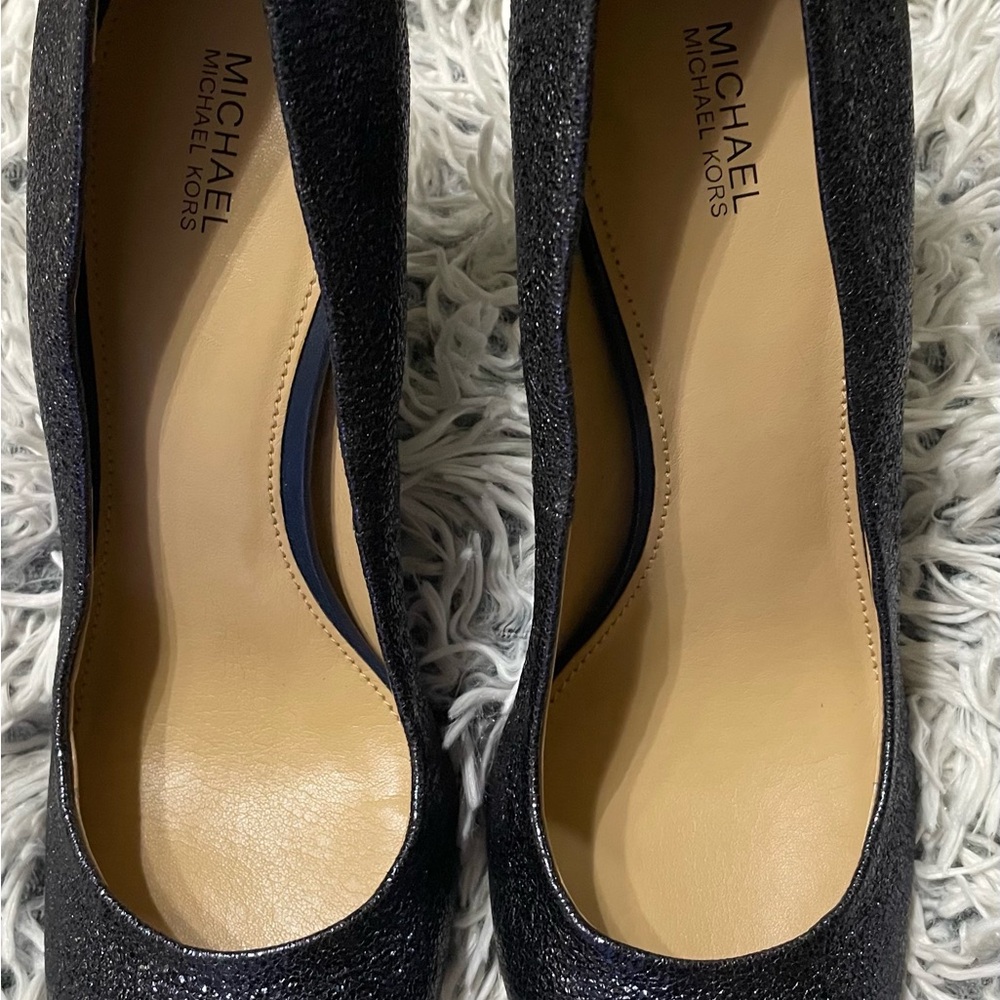 Michael Kors Glitter Navy Blue Sparkly Heels